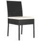 vidaXL Conjunto de comedor de jardín 5 piezas ratán sintético negro vidaXL Conjunto de comedor de jardín 5 piezas ratán sintético negro