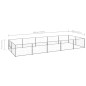 vidaXL Perrera plateada 10 m² acero