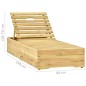 vidaXL Tumbona de jardín con mesa y cojín de madera de pino impregnada vidaXL Tumbona de jardín con mesa y cojín de madera de pino impregnada