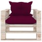 vidaXL Sofá de palets de jardín con cojines rojo tinto madera de pino vidaXL Sofá de palets de jardín con cojines rojo tinto madera de pino