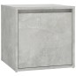 vidaXL Juego de muebles recibidor madera contrachapada gris hormigón