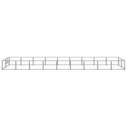 vidaXL Perrera acero 18 m² negra