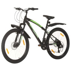 vidaXL Bicicleta montaña 21 velocidades 26 pulgadas rueda 46 cm negro