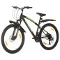 vidaXL Bicicleta montaña 21 velocidades 26 pulgadas rueda 36 cm negro