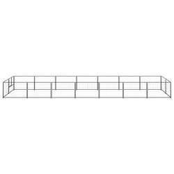 vidaXL Perrera acero 14 m² negra
