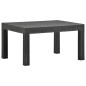 vidaXL Set de muebles jardín 3 piezas cojines PP ratán gris antracita vidaXL Set de muebles jardín 3 piezas cojines PP ratán gris antracita