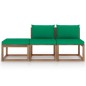 vidaXL Set de jardín palets 3 pzas con cojines madera pino impregnada vidaXL Set de jardín palets 3 pzas con cojines madera pino impregnada