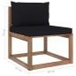 vidaXL Set de jardín palets 3 pzas con cojines madera pino impregnada vidaXL Set de jardín palets 3 pzas con cojines madera pino impregnada