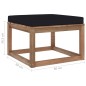 vidaXL Set de jardín palets 3 pzas con cojines madera pino impregnada vidaXL Set de jardín palets 3 pzas con cojines madera pino impregnada