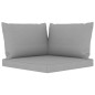 vidaXL Juego de muebles de jardín 6 piezas con cojines gris vidaXL Juego de muebles de jardín 6 piezas con cojines gris