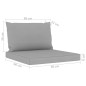vidaXL Juego de muebles de jardín 6 piezas con cojines gris vidaXL Juego de muebles de jardín 6 piezas con cojines gris