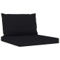 vidaXL Juego de muebles de jardín 6 piezas con cojines negros vidaXL Juego de muebles de jardín 6 piezas con cojines negros