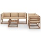 vidaXL Set de muebles de jardín 6 pzas con cojines beige vidaXL Set de muebles de jardín 6 pzas con cojines beige