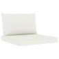 vidaXL Juego de muebles de jardín 10 piezas con cojines blanco crema