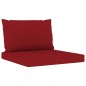 vidaXL Juego de muebles de jardín 10 piezas con cojines rojo tinto