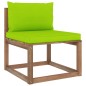 vidaXL Muebles de jardín de palets 7 pzs con cojines madera impregnada vidaXL Muebles de jardín de palets 7 pzs con cojines madera impregnada