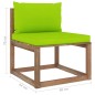 vidaXL Muebles de jardín de palets 7 pzs con cojines madera impregnada vidaXL Muebles de jardín de palets 7 pzs con cojines madera impregnada