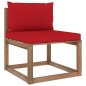 vidaXL Muebles de jardín de palets 7 pzs con cojines madera impregnada vidaXL Muebles de jardín de palets 7 pzs con cojines madera impregnada