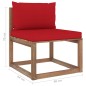 vidaXL Muebles de jardín de palets 7 pzs con cojines madera impregnada vidaXL Muebles de jardín de palets 7 pzs con cojines madera impregnada