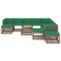 vidaXL Juego de muebles de jardín 12 piezas con cojines verde vidaXL Juego de muebles de jardín 12 piezas con cojines verde