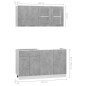 vidaXL Juego muebles de cocina 4 pzas madera ingeniería gris hormigón vidaXL Juego muebles de cocina 4 pzas madera ingeniería gris hormigón