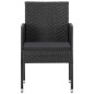 vidaXL Juego de comedor para jardín de 5 piezas negro vidaXL Juego de comedor para jardín de 5 piezas negro