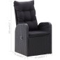 vidaXL Juego de comedor para jardín 5 piezas negro vidaXL Juego de comedor para jardín 5 piezas negro
