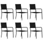 vidaXL Juego de comedor para jardín de 7 piezas negro vidaXL Juego de comedor para jardín de 7 piezas negro