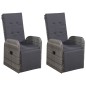 vidaXL Juego de comedor para jardín 5 piezas gris vidaXL Juego de comedor para jardín 5 piezas gris