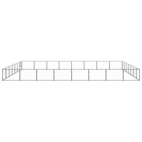 vidaXL Perrera acero 56 m² negra