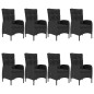 vidaXL Juego de comedor de jardín de 9 piezas negro vidaXL Juego de comedor de jardín de 9 piezas negro