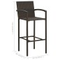 vidaXL Conjunto de bar para jardín 5 piezas marrón vidaXL Conjunto de bar para jardín 5 piezas marrón