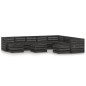 vidaXL Set de muebles de jardín 11 pzas madera de pino impregnada gris