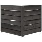 vidaXL Set de muebles de jardín 11 pzas madera de pino impregnada gris