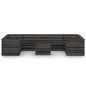 vidaXL Set de muebles de jardín 10 pzas madera de pino impregnada gris