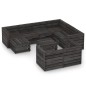 vidaXL Set de muebles de jardín 10 pzas madera de pino impregnada gris vidaXL Set de muebles de jardín 10 pzas madera de pino impregnada gris