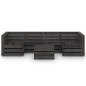 vidaXL Set de muebles de jardín 7 pzas madera de pino impregnada gris