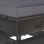 vidaXL Sofá central seccional con cojines madera impregnada gris vidaXL Sofá central seccional con cojines madera impregnada gris