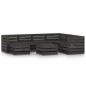 vidaXL Set de muebles de jardín 8 pzas madera de pino impregnada gris vidaXL Set de muebles de jardín 8 pzas madera de pino impregnada gris