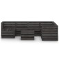 vidaXL Set de muebles de jardín 8 pzas madera de pino impregnada gris vidaXL Set de muebles de jardín 8 pzas madera de pino impregnada gris