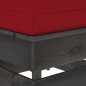 vidaXL Otomana seccional con cojín madera impregnada gris vidaXL Otomana seccional con cojín madera impregnada gris
