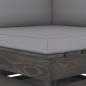 vidaXL Sofá de palets 2 plazas cojines gris madera de pino impregnada vidaXL Sofá de palets 2 plazas cojines gris madera de pino impregnada