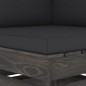 vidaXL Sofá de esquina seccional con cojines madera impregnada gris vidaXL Sofá de esquina seccional con cojines madera impregnada gris