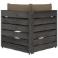 vidaXL Sofá de palets 3 plazas cojines gris madera de pino impregnada vidaXL Sofá de palets 3 plazas cojines gris madera de pino impregnada