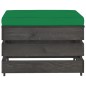 vidaXL Muebles de jardín 3 piezas con cojines madera impregnada gris vidaXL Muebles de jardín 3 piezas con cojines madera impregnada gris