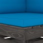 vidaXL Sofá de palets 2 plazas cojines gris madera de pino impregnada vidaXL Sofá de palets 2 plazas cojines gris madera de pino impregnada