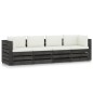 vidaXL Sofá de palets 4 plazas cojines gris madera de pino impregnada vidaXL Sofá de palets 4 plazas cojines gris madera de pino impregnada