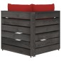 vidaXL Sofá de palets 2 plazas cojines gris madera de pino impregnada vidaXL Sofá de palets 2 plazas cojines gris madera de pino impregnada