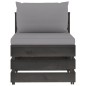 vidaXL Muebles de jardín 7 piezas con cojines madera impregnada gris vidaXL Muebles de jardín 7 piezas con cojines madera impregnada gris