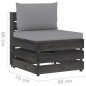 vidaXL Muebles de jardín 7 piezas con cojines madera impregnada gris vidaXL Muebles de jardín 7 piezas con cojines madera impregnada gris